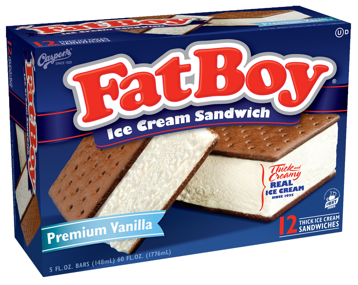 FatBoy Ice Cream FatBoy® Vanilla Ice Cream Sandwich