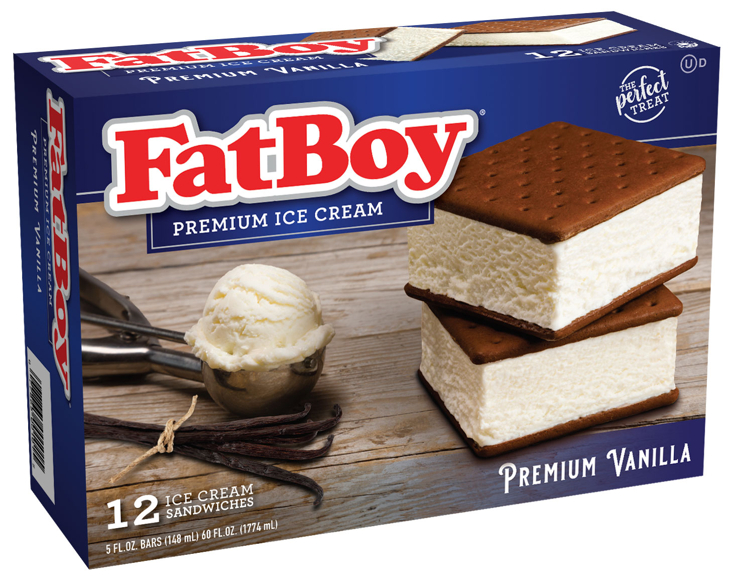 FatBoyVanilla Ice Cream Sandwich 12 count